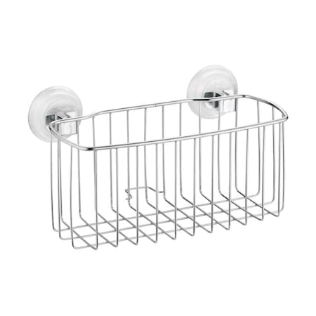 Interdesign iDesign Power Lock Silver Stainless Steel Shower Basket 41620